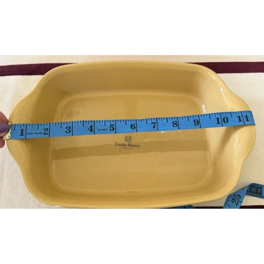 Emile Henry Rectangular Baking Dish In Provence Yellow NEW NEVER USED France